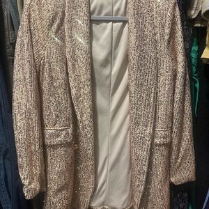 Sequin Embellished Rose Gold Jacket